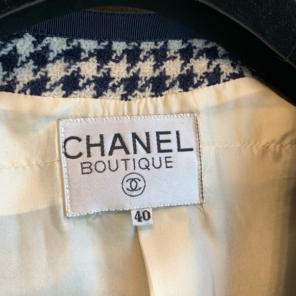Chanel vintage houndstooth wool jacket - Picture 6 of 8